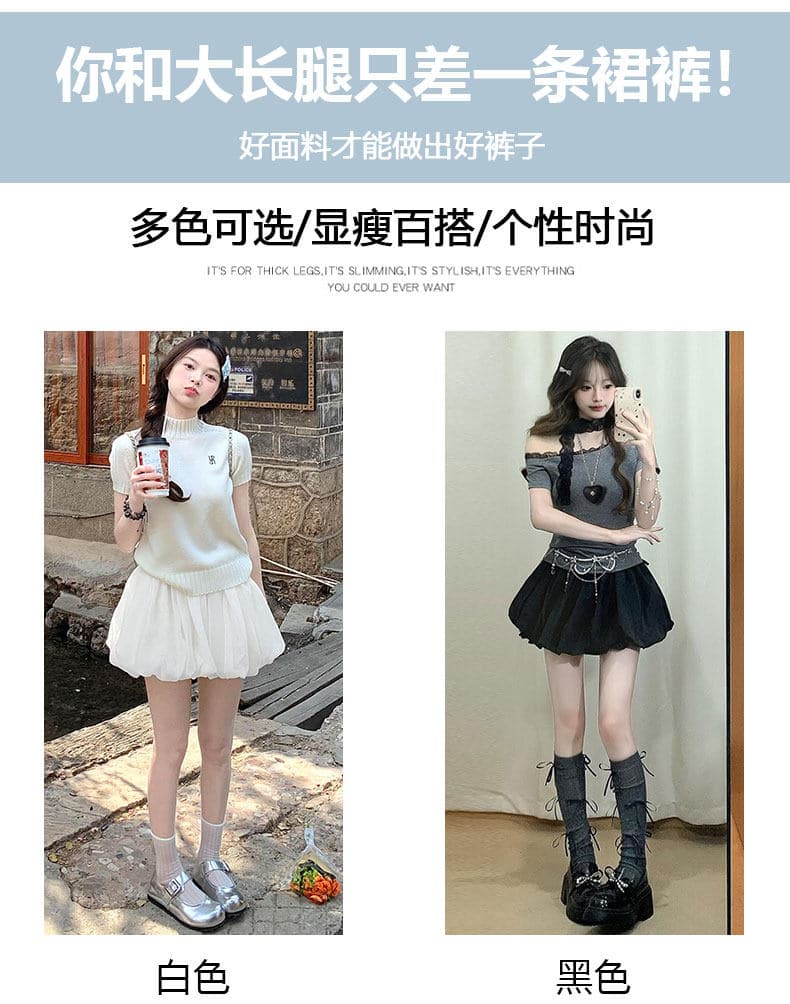 있음 주머니 화이트 꽃밭 바지 여성 새로운 하이웨이스트 한 마디 루즈핏 캐주얼 작은 키 외출용 넓은 다리가 짧다. 바지 상세 이미지 7