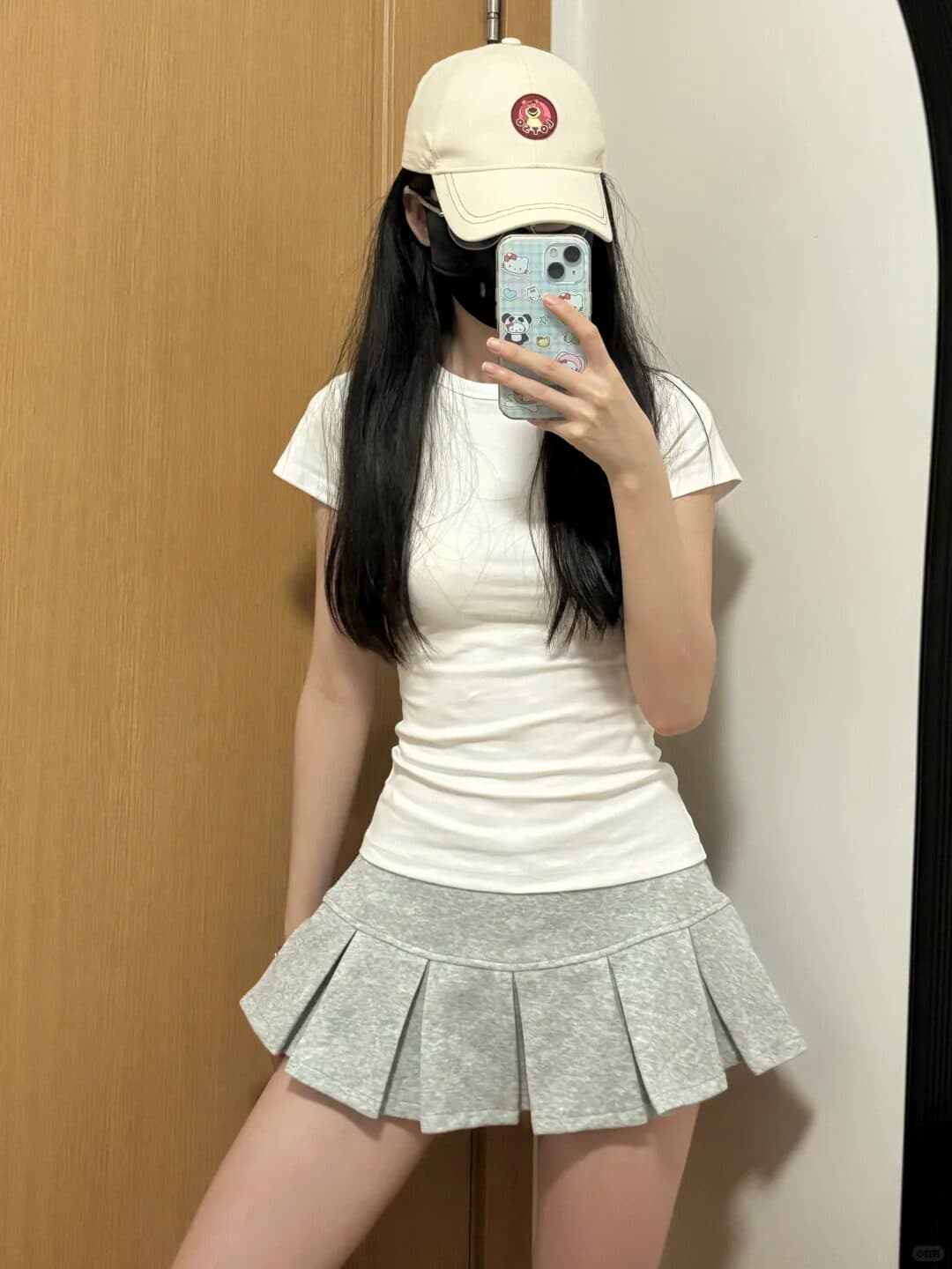 회색 로우 웨이스트 플리츠 반신 스커트 여성 여름 소녀 연령 감소 운송 동적 한 마디 웨이 치마 작은 키 미니 스커트 jk 치마 상세 이미지 3