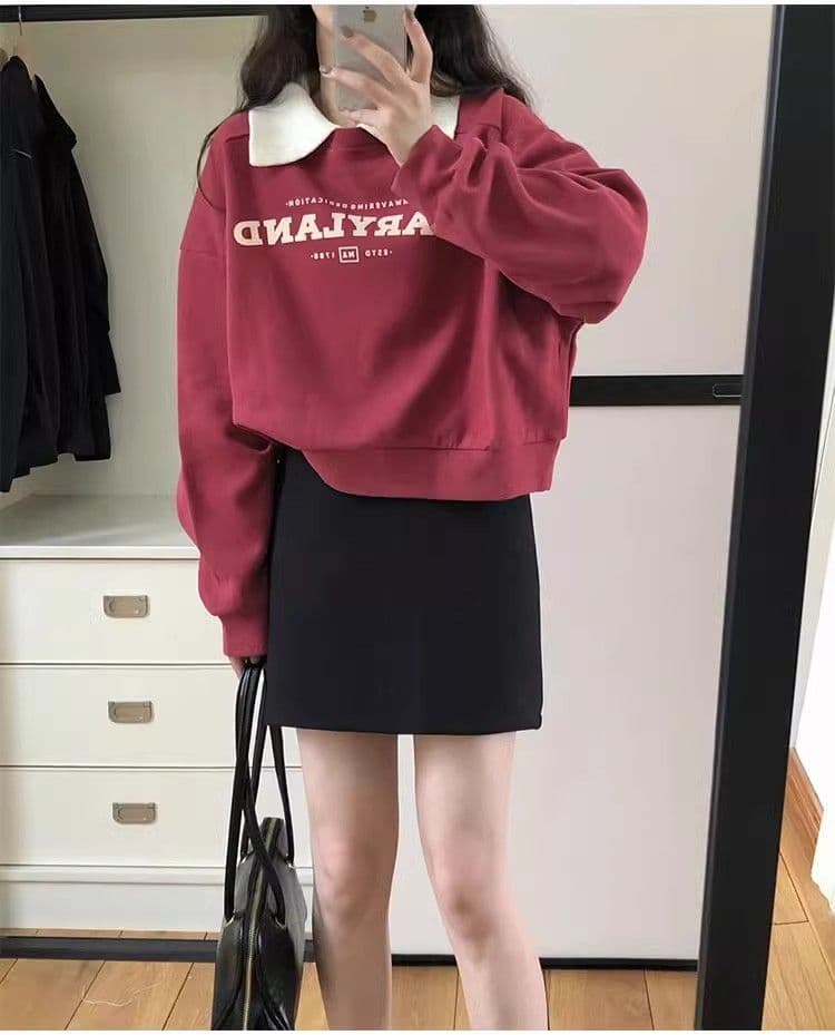 가을 겨울 모직 미니 스커트 하이웨이스트 a 단어 반신 스커트 작은 키 디스플레이 높음 슬림해 보이는 표지 넓적 다리 다용도 출퇴근 타이트 스커트 이미지 3