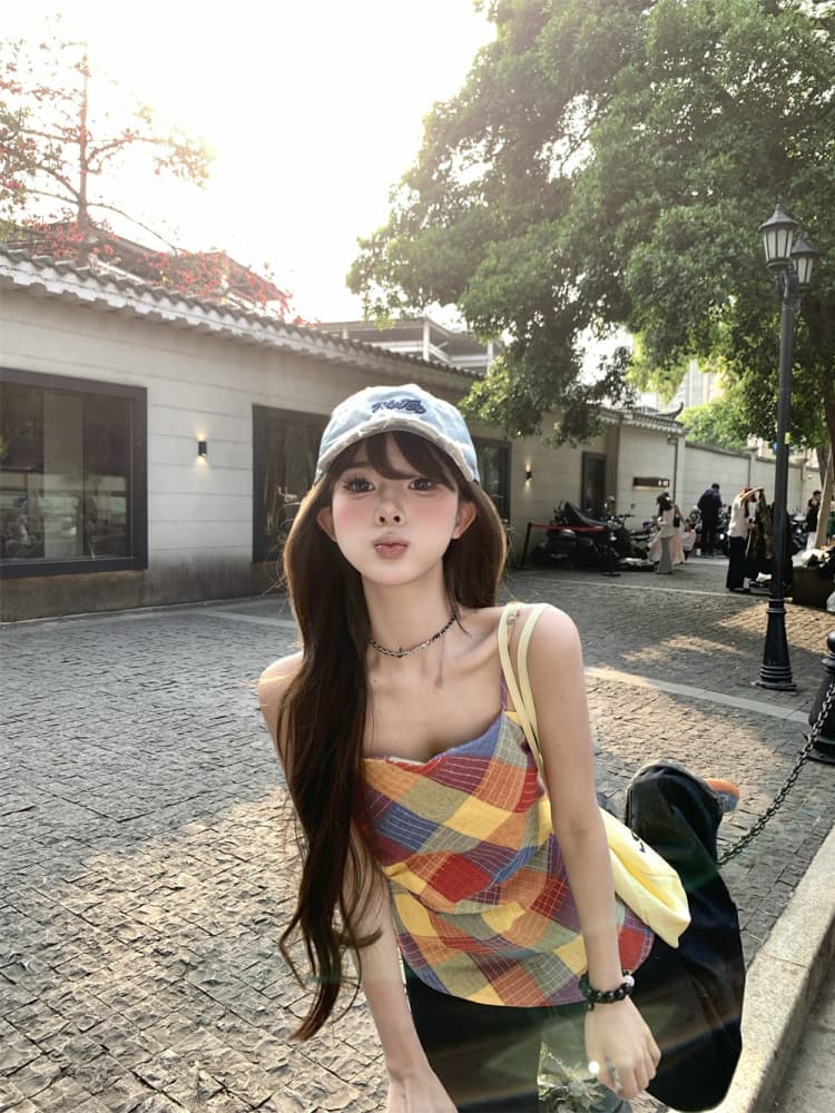 한 부서 핫걸 튜브탑 조끼 여름 새로운 디자인 센스 불규칙 슬림해 보이는 맨위 상세 이미지 13