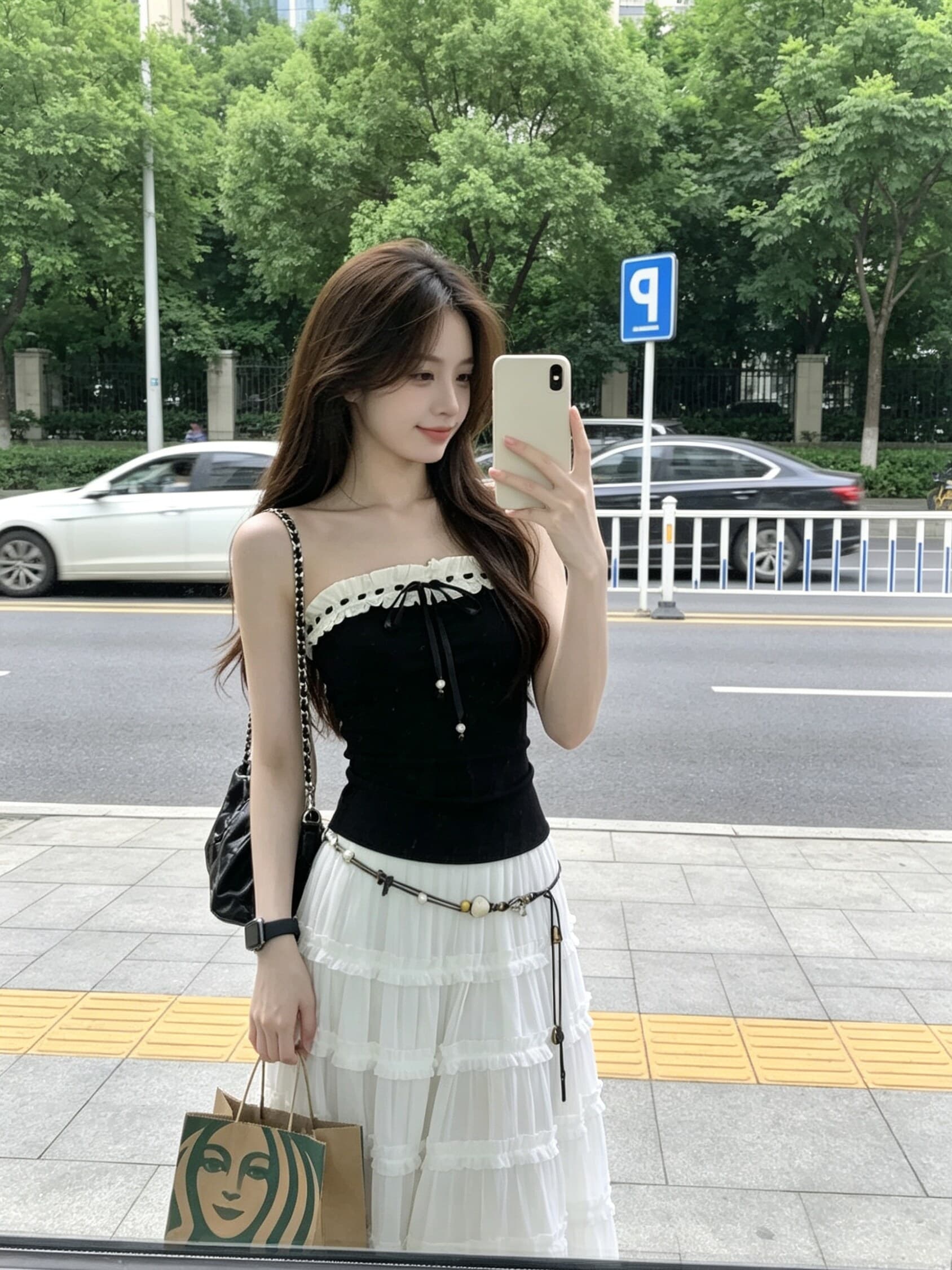 사람들 면 260 그램 나비 매듭 조끼 여름 새로운 슬림해 보이는 민소매 외출용 닦아내 라. 가슴 안쪽 잡아라. 의류 상세 이미지 5