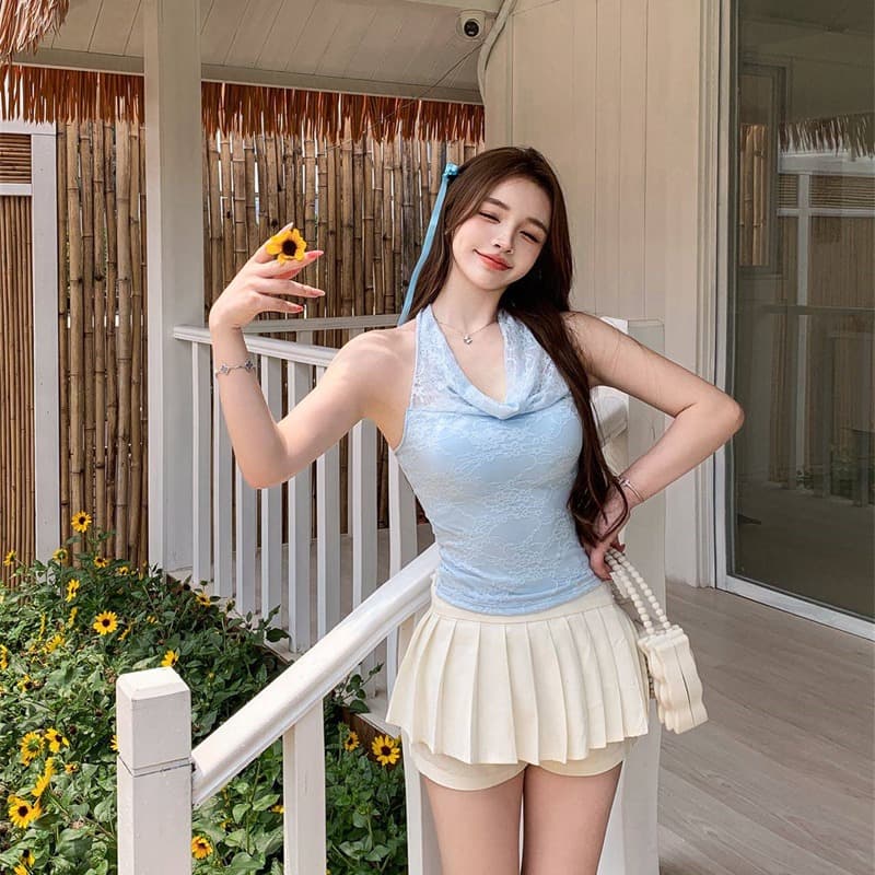 한 부서 2026 순수한 욕망 레이스 다양성 착용 법 비스듬한 어깨 스트랩 여름 벨트 가슴 패드 캐미솔 이미지 5