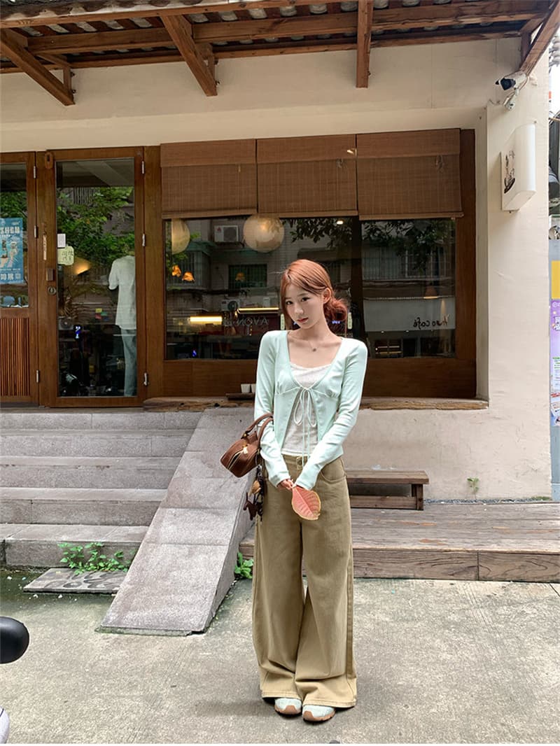 원본 사람들 면 260 그램 페이크 레이어드 꽃무늬 긴팔 티셔츠 가을 디자인 센스 배색 패치워크 맨위 상세 이미지 8