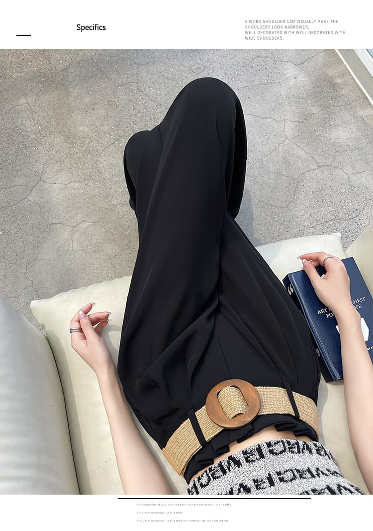 실제 촬영 정장 바지 여성 루즈핏 스트레이트 여름 얇은 스타일 패션 품격 하이웨이스트 캐주얼 바지 도루 가을 센스 바닥 청소 긴 바지 상세 이미지 44