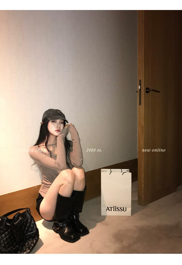 한 부서 새로운 자이언트 잘 생긴 주름 몸매 가꾸기 다용도 흔들다 칼라 맨위 여성 가을 불규칙 슈퍼 매운맛 긴팔 티셔츠 여성 상세 이미지 27