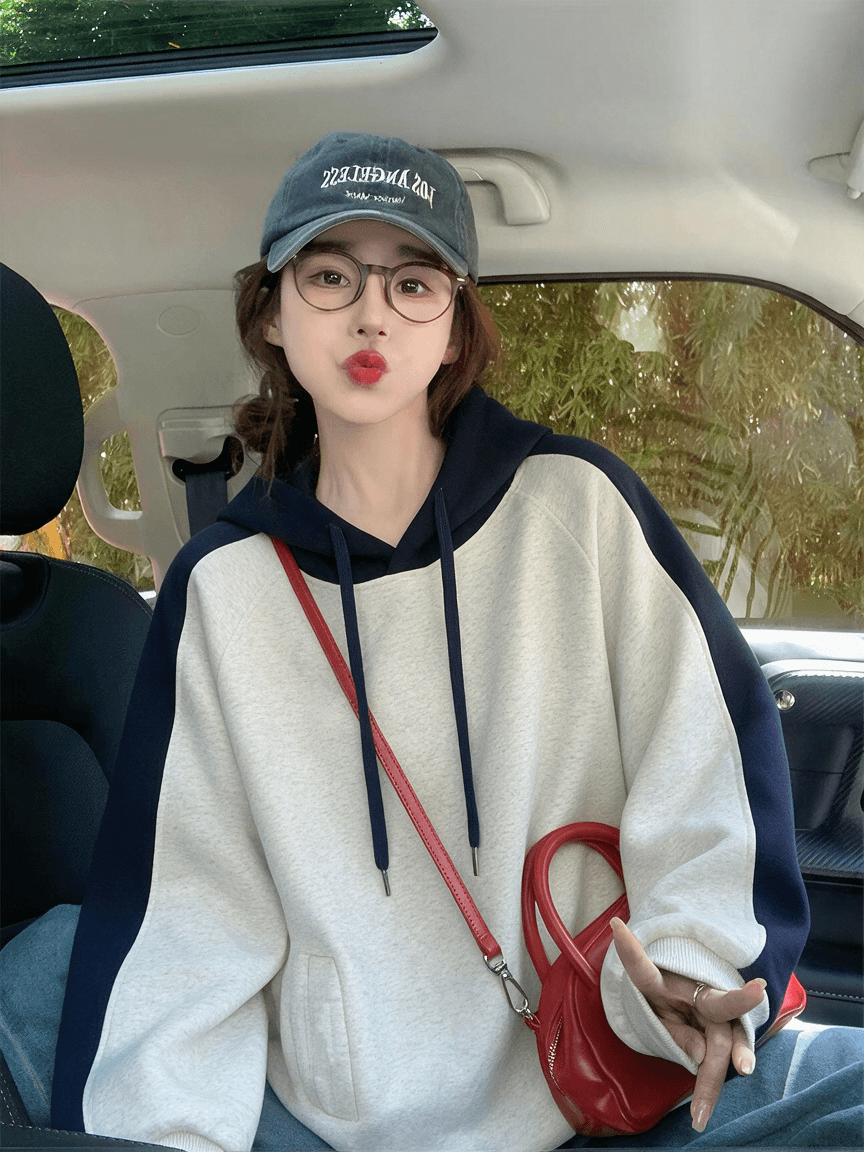 순수한 Mianhua 면 복합 우유 실크 320g 은 여우 플러시 420g 남녀 후드 티 스웨터 삽입 어깨 커플 맨위 상세 이미지 5