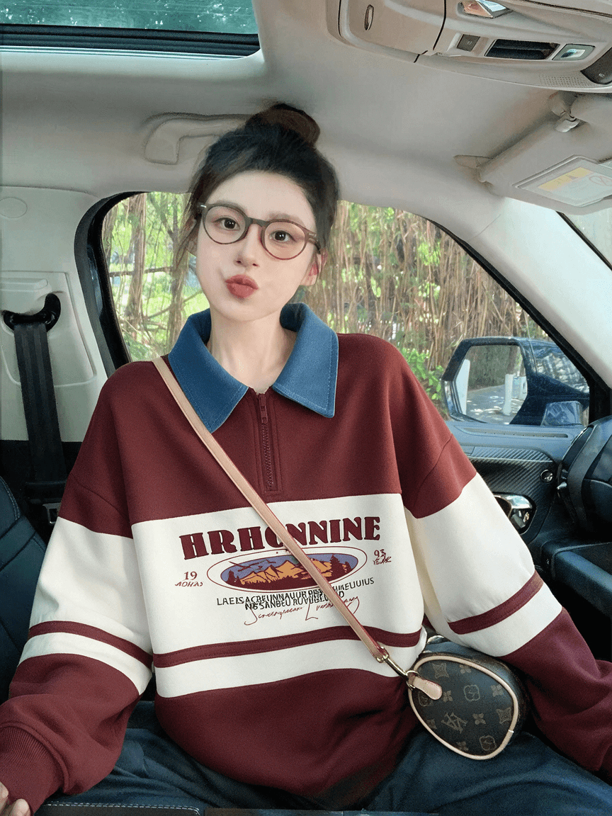 순수한 Mianhua 면 복합 우유 실크 320g 은 여우 플러시 420g POLO 칼라 후드티 가을 겨울 패치워크 빅 사이즈 맨위 상세 이미지 7