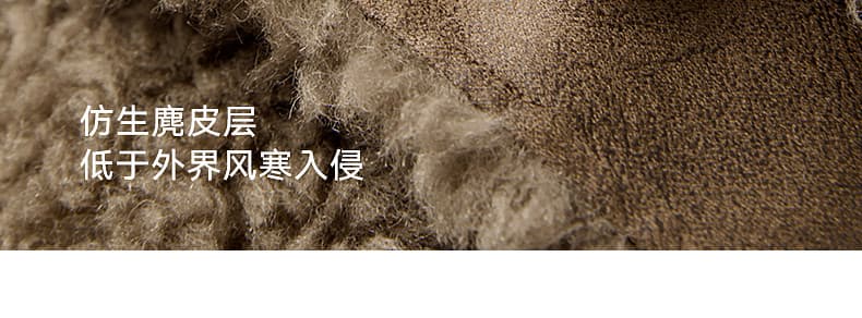 경관 그림 정가 양모 커피 색상 레트로 플리스 짧은 외투 2025 겨울 작은 샤넬 스타일 양털 맨위 상세 이미지 5