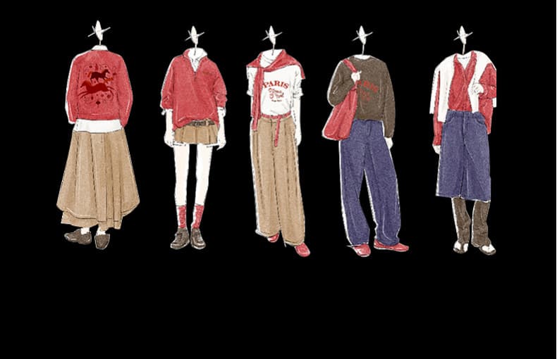 경관 그림 정가 스트라이프 주문 학원 신년 스트라이프 후드티 여성 2026 봄 새로운 디자인 센스 루즈핏 맨위 상세 이미지 4