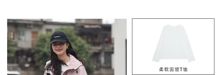 경관 그림 지퍼 후드 핑크색 자켓 짧은 외투 봄 2026 새로운 도보 여행 등산 맨위 상세 이미지 3