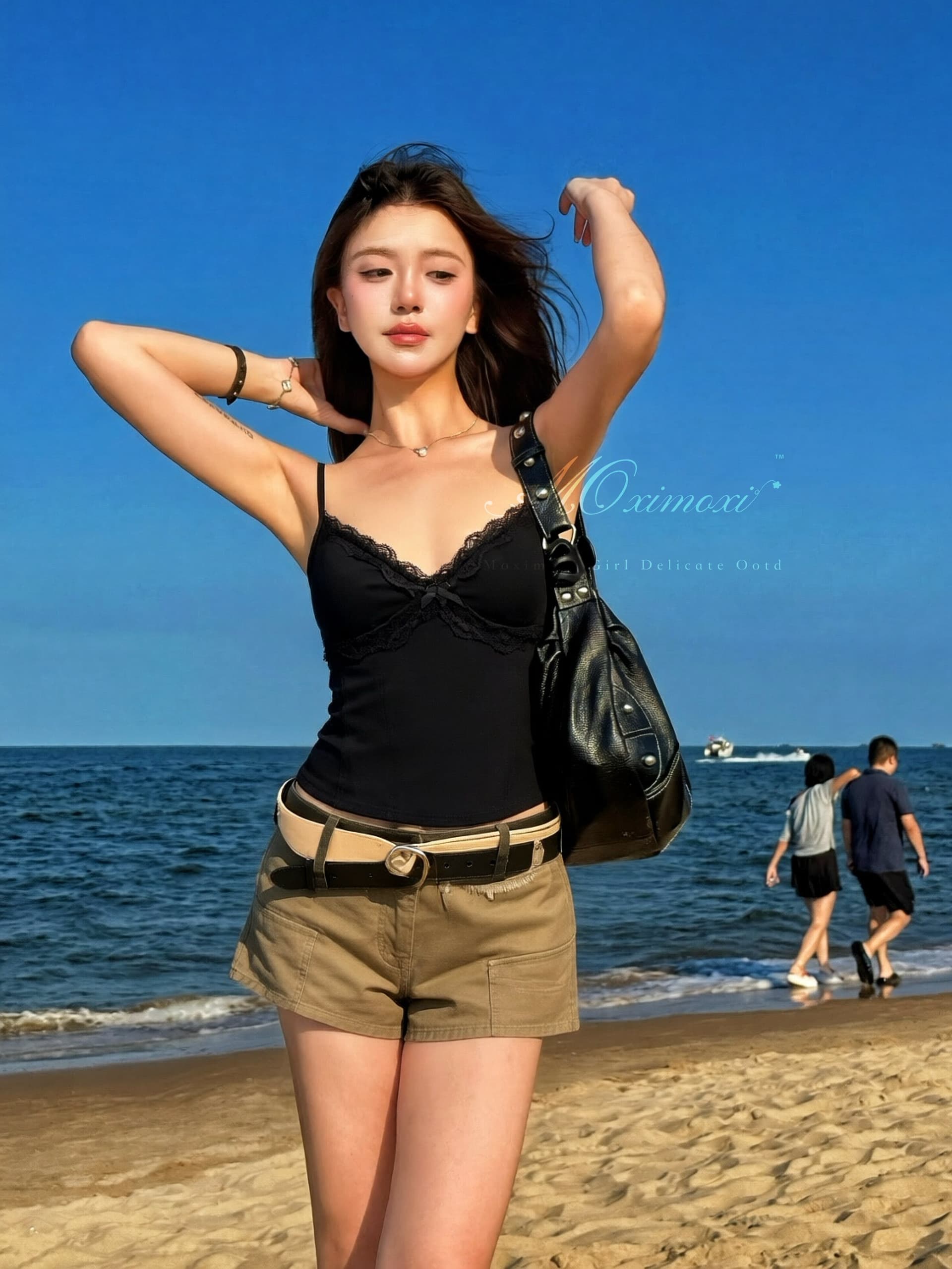 moxi 비공개 낭만주의 벨트 가슴 패드 레이스 측면 나비 매듭 마이크로 ~을 통해 분할선 몸매 가꾸기 디스플레이 몸 슬립 상세 이미지 3