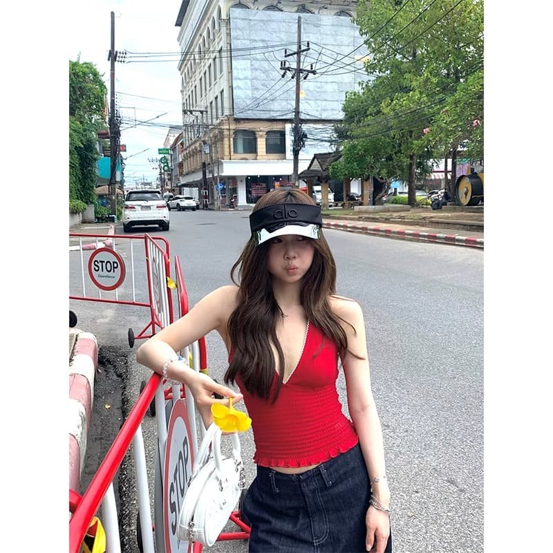 사람들 면 270 그램 황색 오직 오직 zzpalette 열파 연인 디자인 센스 핫걸 꽃 연주 중 가져 가라. 조끼 이미지 2