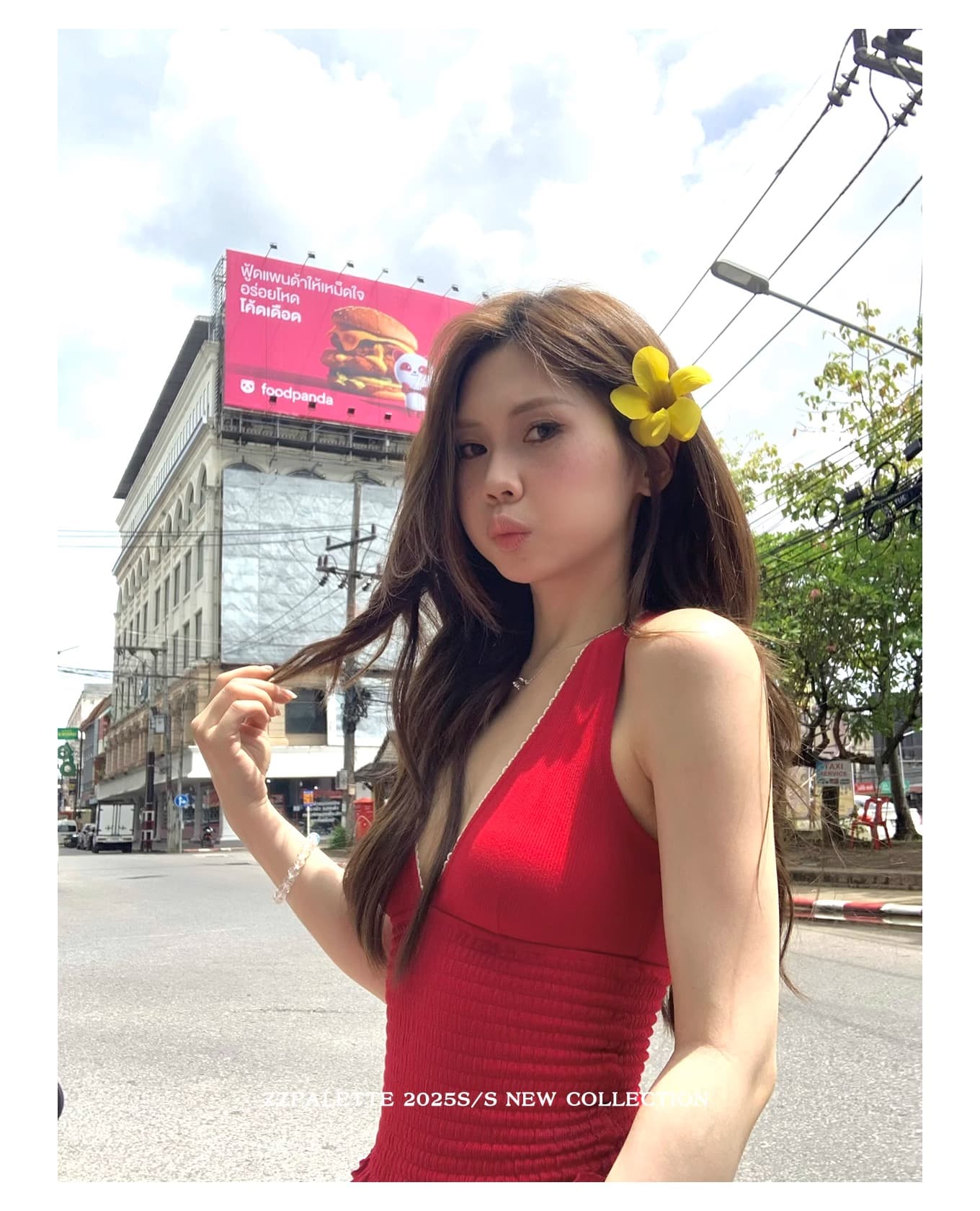 사람들 면 270 그램 황색 오직 오직 zzpalette 열파 연인 디자인 센스 핫걸 꽃 연주 중 가져 가라. 조끼 상세 이미지 3