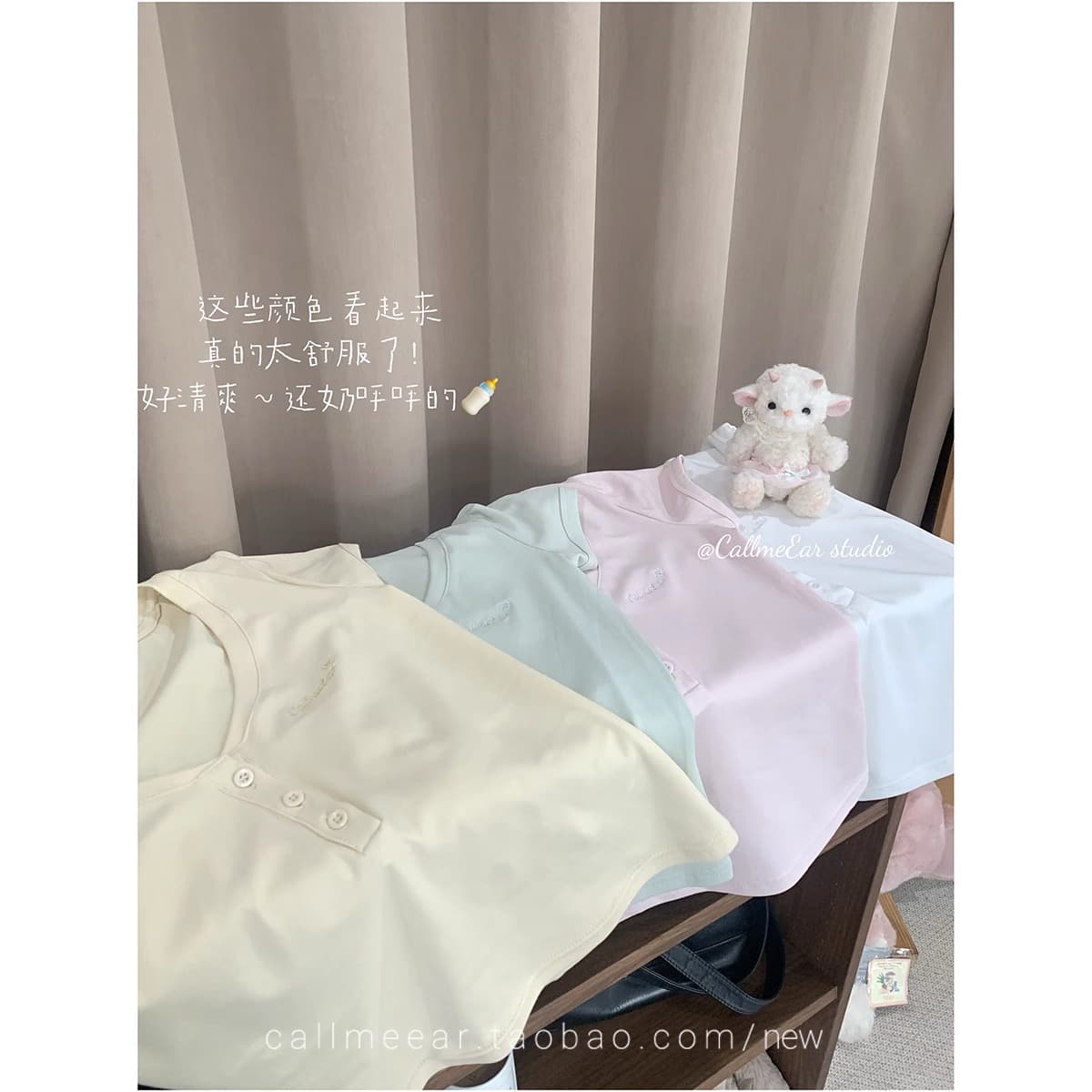 270 그램 사람들 면 다용도 자수 t 거품 소매 티셔츠 여성 봄 몸매 가꾸기 슬림해 보이는 반팔 맨위 이미지 2