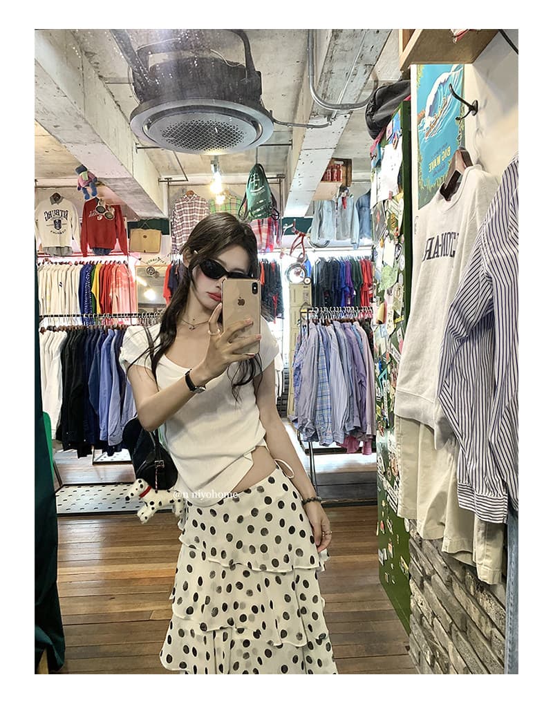 작은 요정 니켈 어린이 한 부서 단색 티셔츠 여성 여름 작은 대중 기초 섹션 라운드 넥 미니멀리즘 기본 셔츠 다용도 작은 맨위 상세 이미지 23