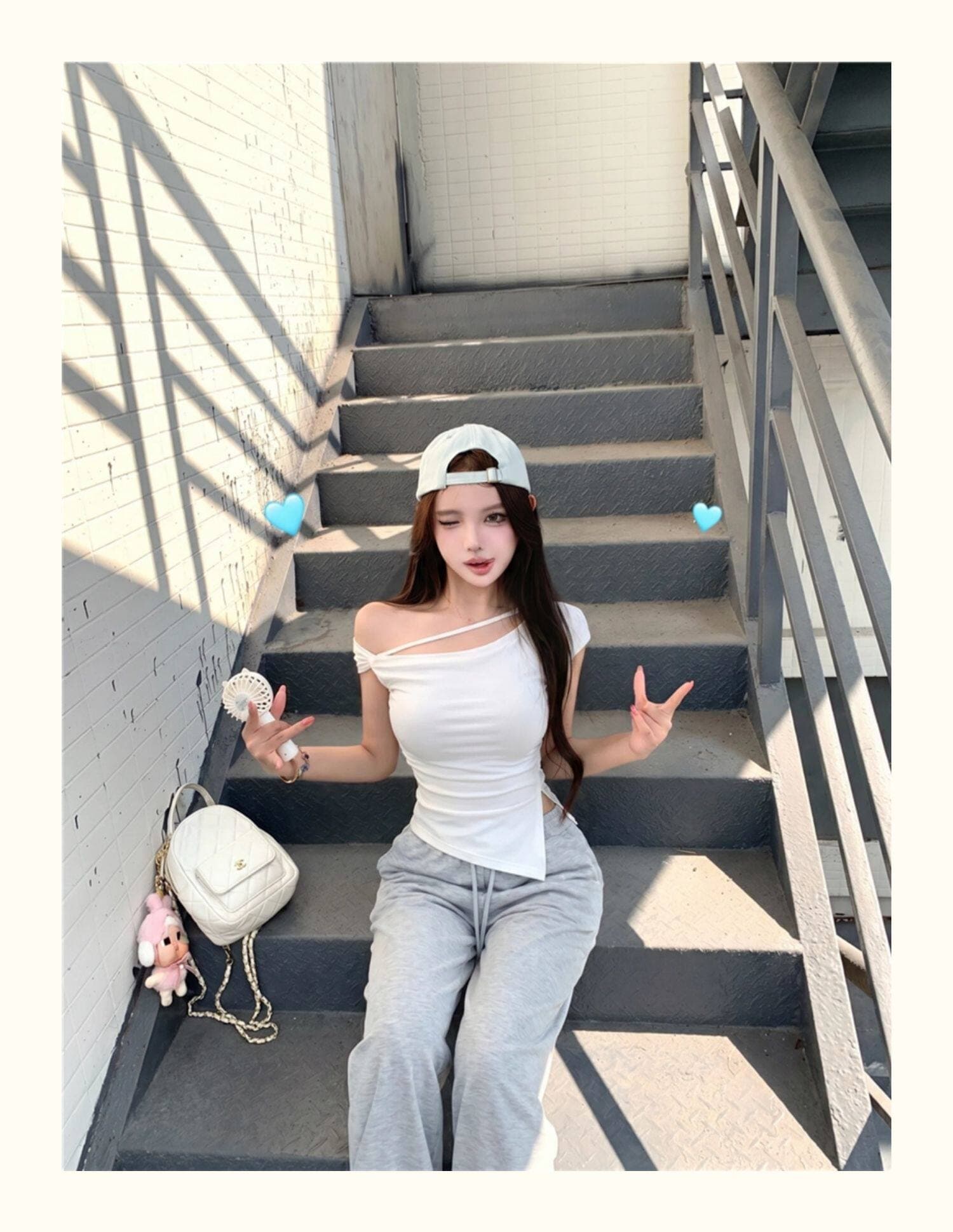 비스듬한 어깨 스트랩 트임 티셔츠 여성 여름 핫걸 바람 허리 수축 디스플레이 몸 섹시함 다용도 불규칙 디자인 센스 맨위 상세 이미지 15