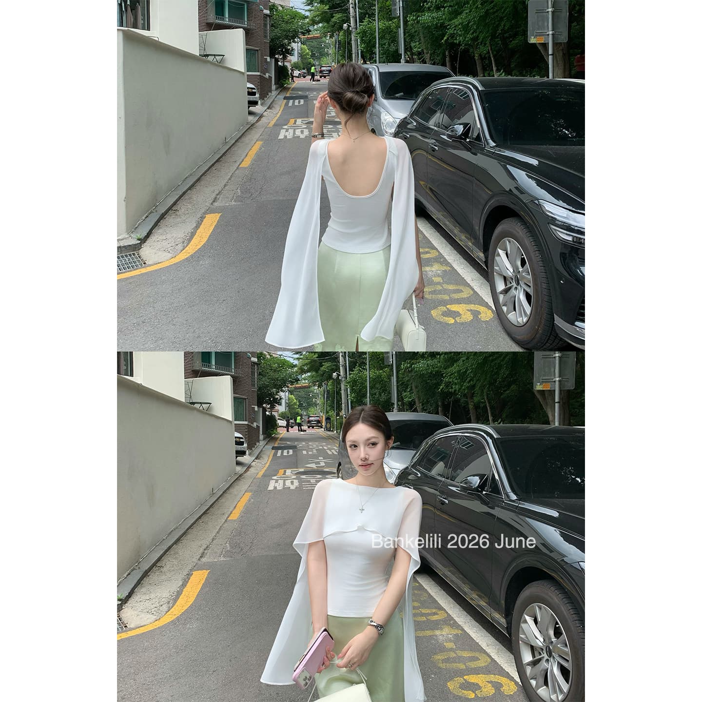 밤나무 코코아 bankelili 새싹 당겨서 미스 Tulle 숄 허리 수축 맨위 여성 이미지 4