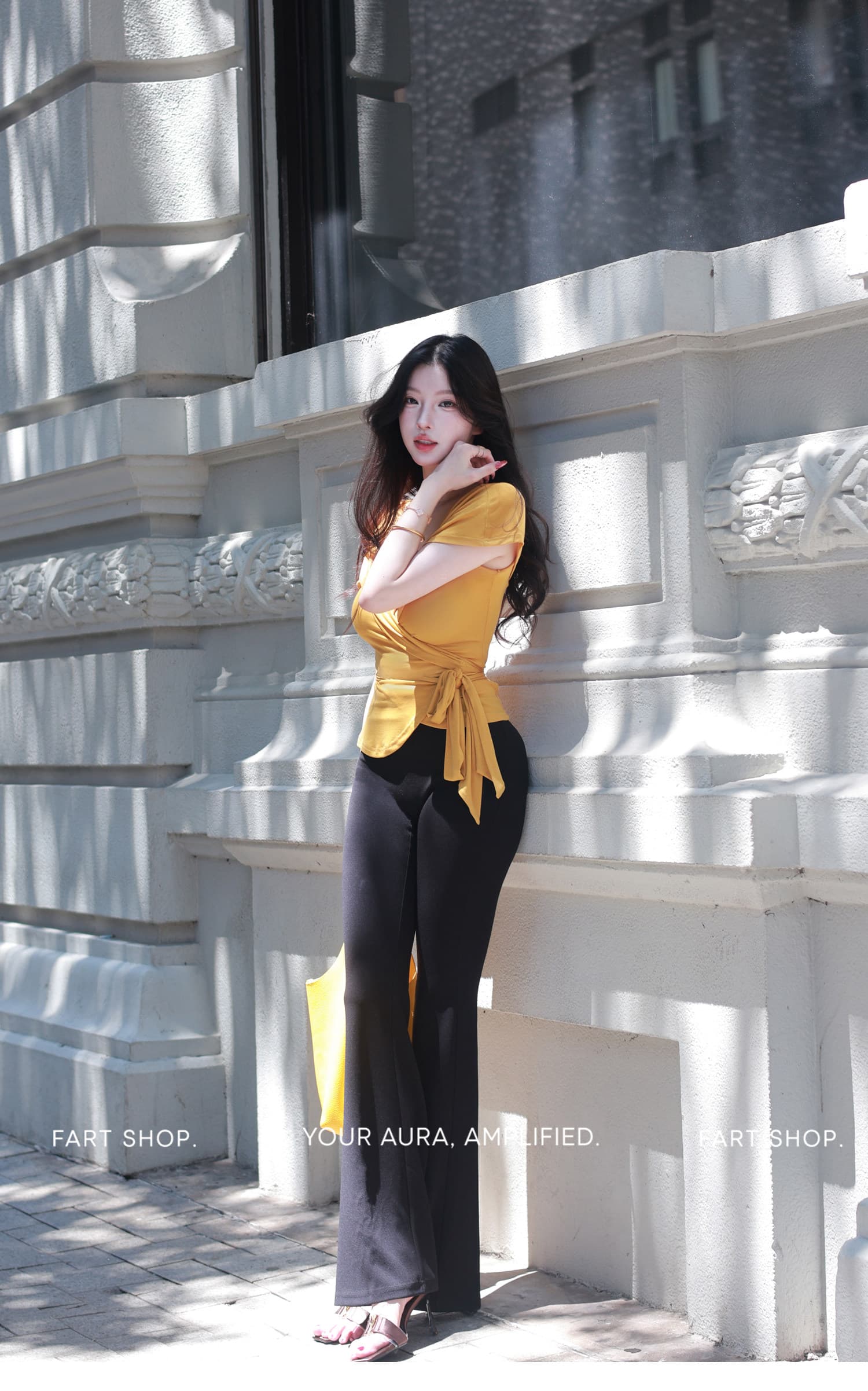사람들 면 사탕 소녀 라이 경기 서울 십자가 V넥 우아함 스트랩 티셔츠 여성 봄 여름 허리 수축 맨위 상세 이미지 7