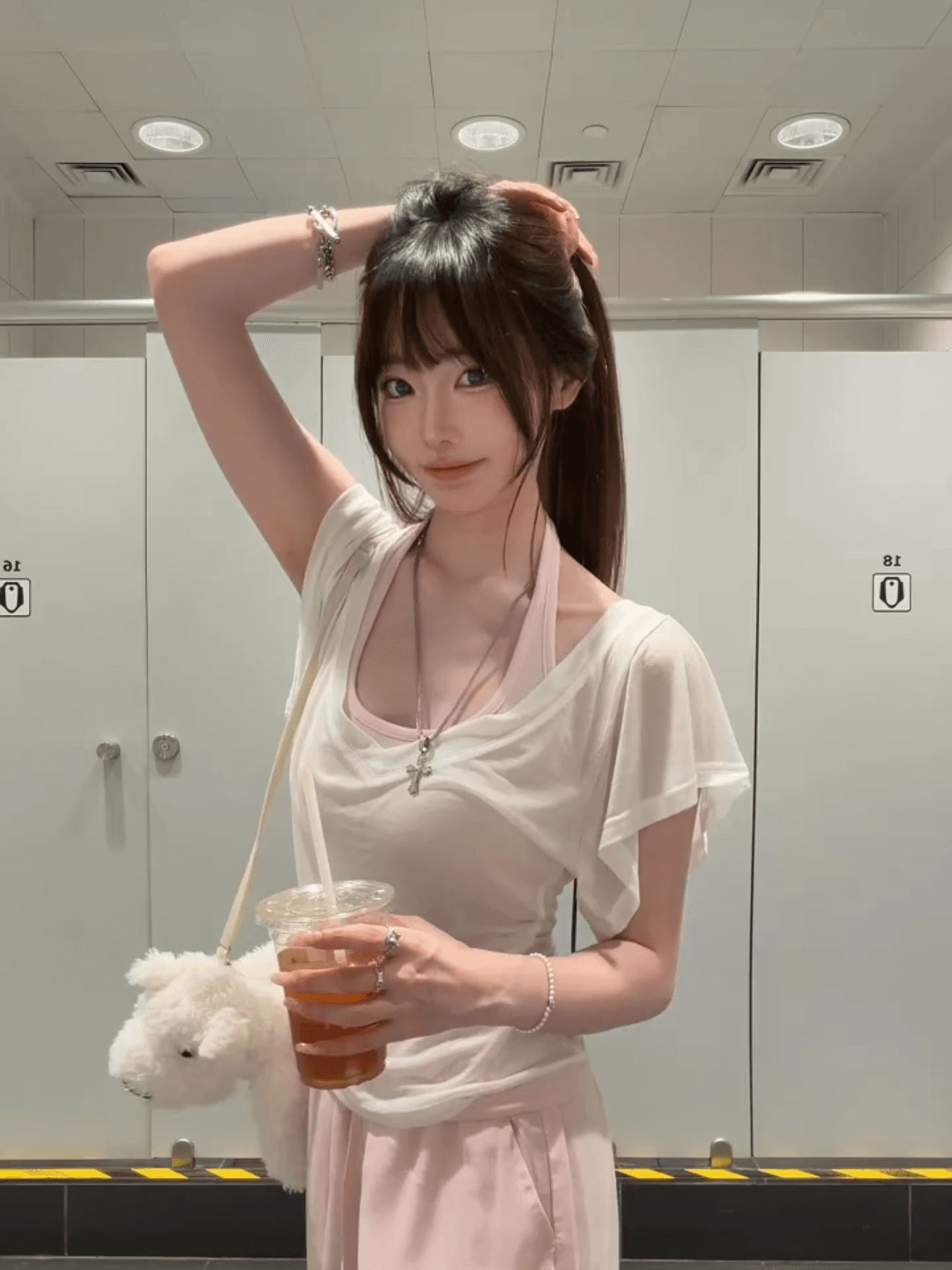 사람들 면 한 부서 행침 목 캐미솔 스택 착용 Tulle 블라우스 맨위 두 조각 여성 세트 여름 상세 이미지 4