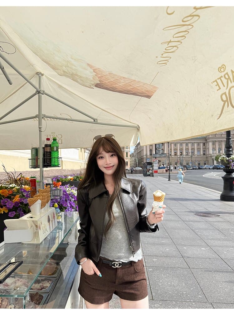 사람들 면 작은 예쁜 허리 주머니 tee 마이크로 볼륨 측면 u 칼라 몸매 가꾸기 라이 경기 서울 주간 실크 티셔츠 여성 가을 상세 이미지 23