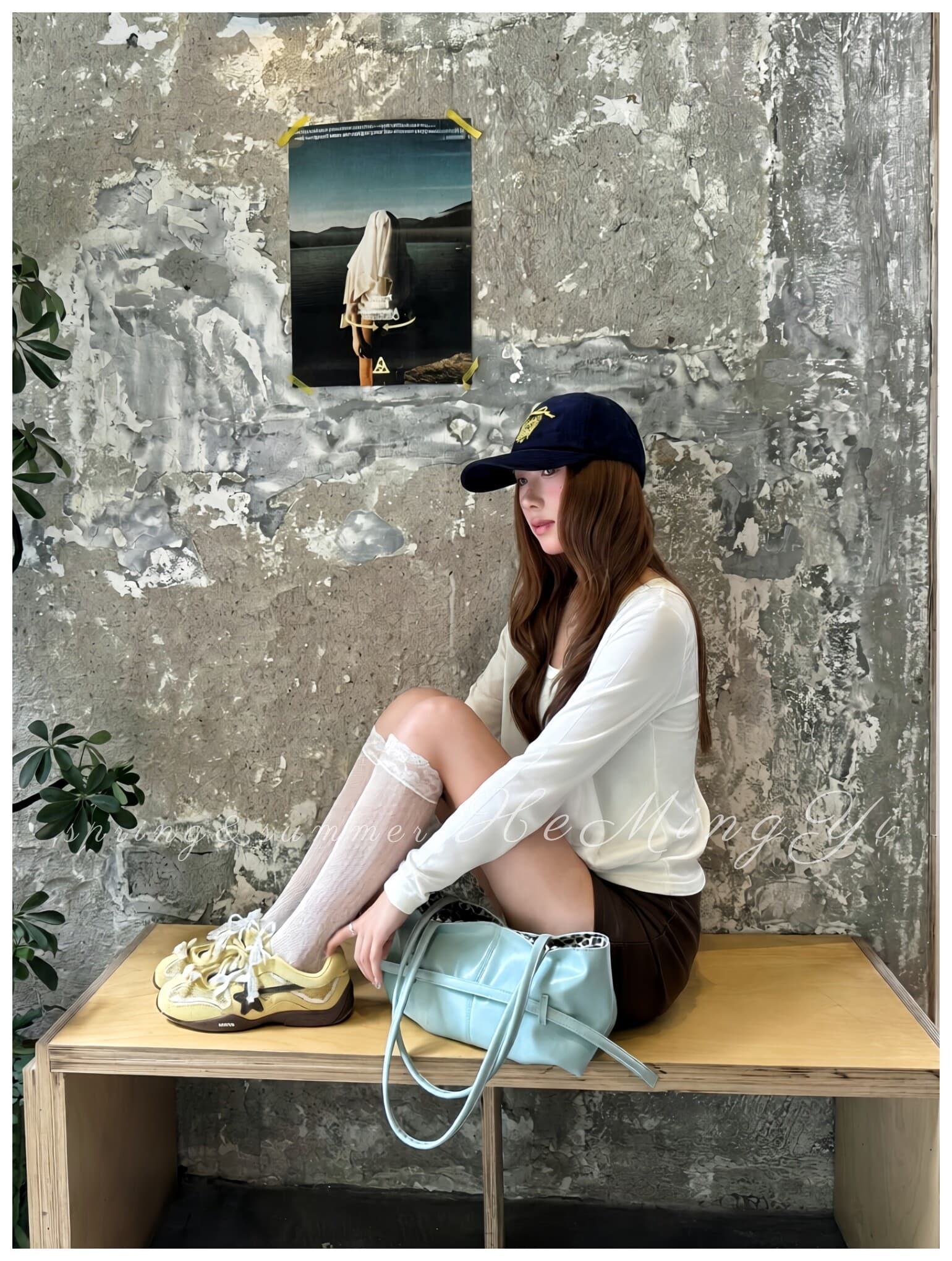 한 부서 순수한 욕망 바람 슬립 블라우스 두 조각 여성 세트 대 라운드 넥 루즈핏 슬림해 보이는 긴팔 자외선 차단 맨위 상세 이미지 21