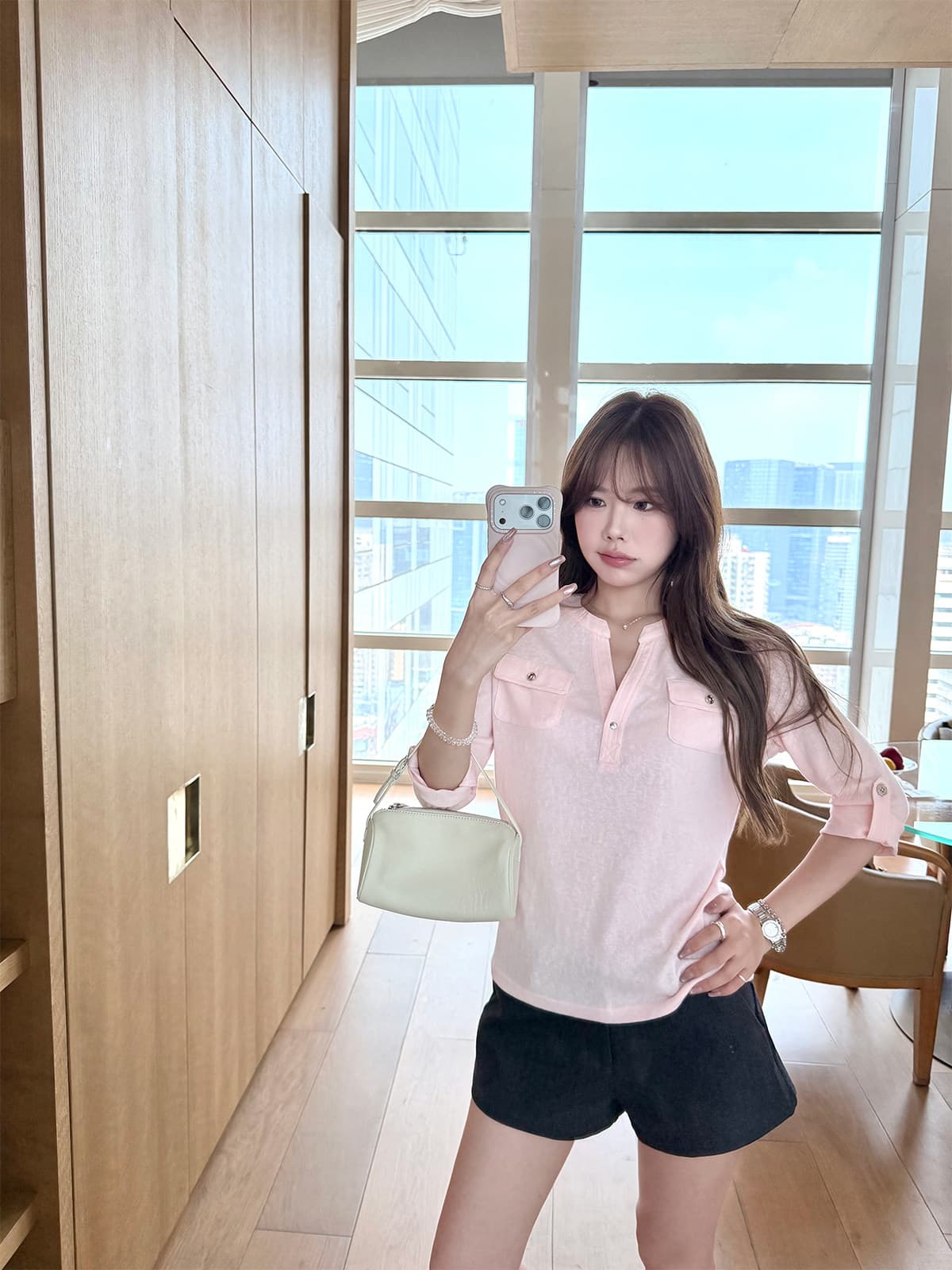 눈꽃 면 느슨함 basic 현재 문제 높음 비율 부드럽다 면 편안함 통기성 중간 소매 티셔츠 여성 상세 이미지 14