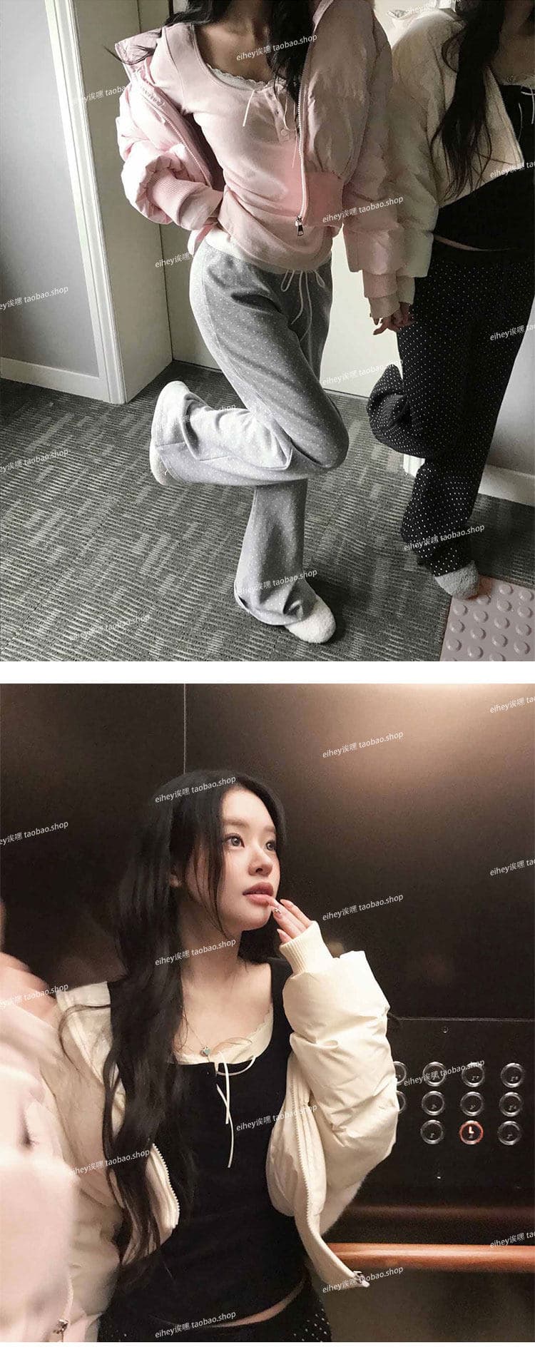 사람들 면 부드러운 순수한 욕망 바람 페이크 레이어드 슬림해 보이는 다용도 레이스 측면 길이 소매 티셔츠 맨위 여성 상세 이미지 18