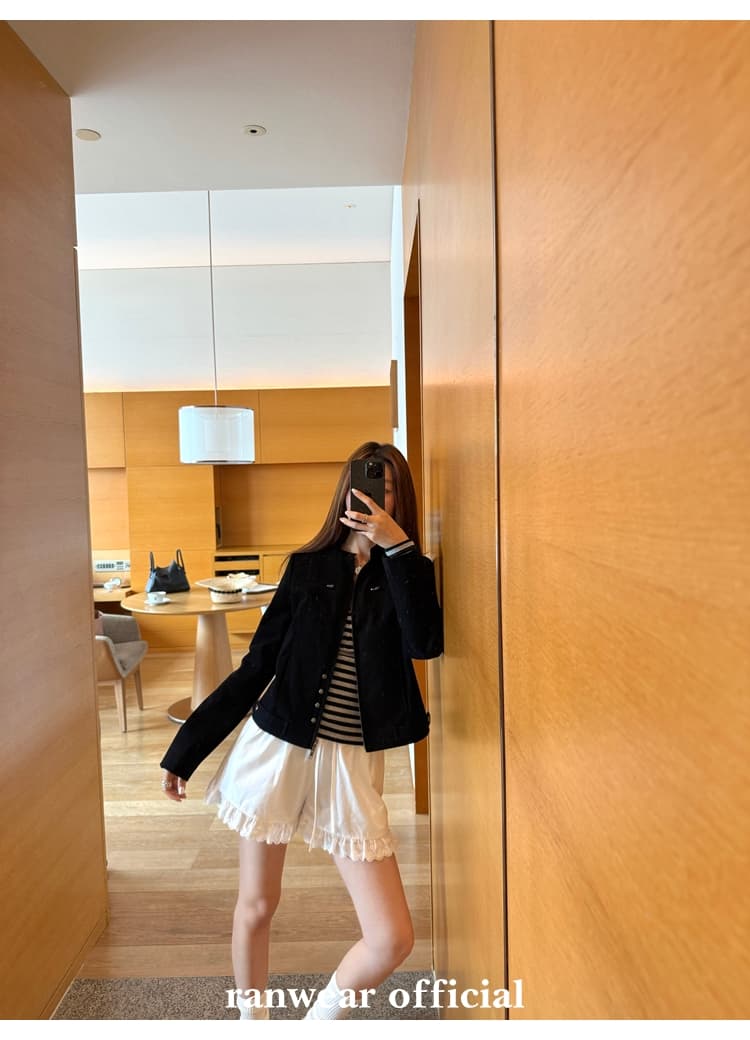 컬러 코튼 컬러 짜임 기사 작은 대중 다용도 헨리 기본 셔츠 배색 스트라이프 몸매 가꾸기 니트 티셔츠 여성 상세 이미지 12
