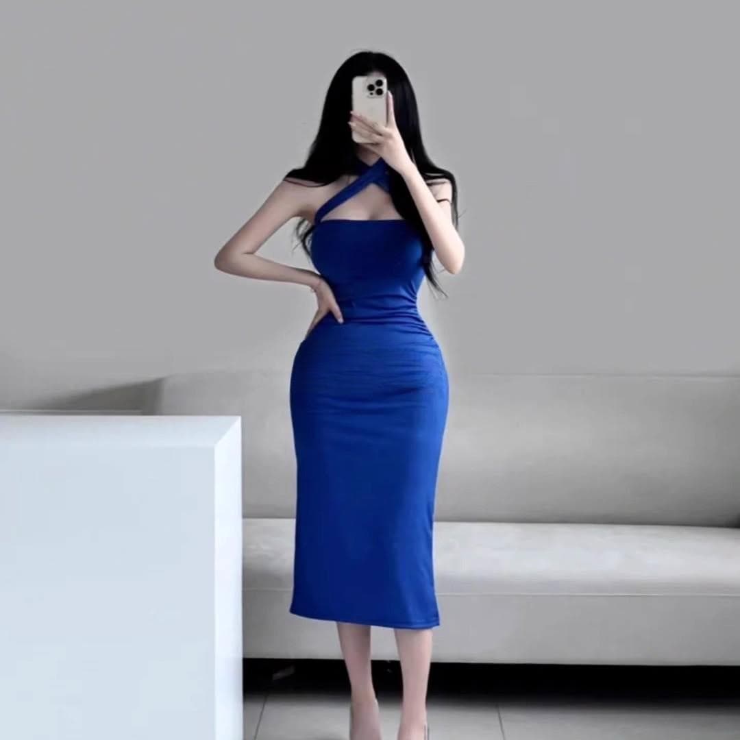봄 여름 새로운 품격 몸매 가꾸기 보트넥 오프숄더 레이스업 타이트 스커트 롱 스커트 몸매 가꾸기 슬림해 보이는 mo 가슴 하이웨이스트 드레스 상세 이미지 8