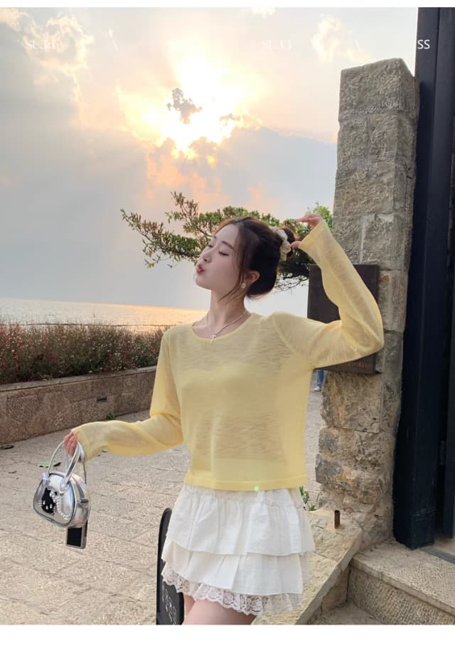 자이언트 잘 생긴 ~ 중 자외선 차단 블라우스 여성 2026 새로운 여름 루즈핏 긴팔 티셔츠 보라색 맨위 고급 센스 외부 가져 가라. 상세 이미지 9