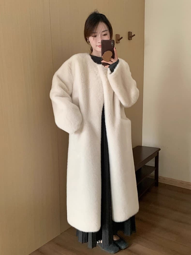 허리 수축 디자인 슬림해 보이는 라운드 넥 기본 셔츠 2026 봄 새로운 고급 센스 부드러운 찹쌀 맨위 겨울 인사이드 가져 가라. 작은 셔츠 상세 이미지 35