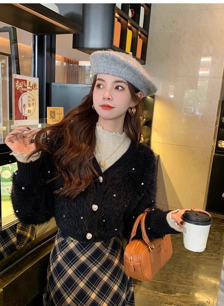 거위 옐로우 반하이넥 기본 셔츠 여성 인사이드 가져 가라. 봄 가을 새로운 프릴 스웨터 고급 센스 몸매 가꾸기 긴팔 맨위 상세 이미지 32