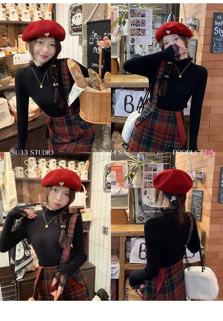 레이스 기본 셔츠 여성 고급 센스 2025 새로운 인사이드 가져 가라. 레트로 몸매 가꾸기 반하이넥 가을 겨울 맨위 상세 이미지 32