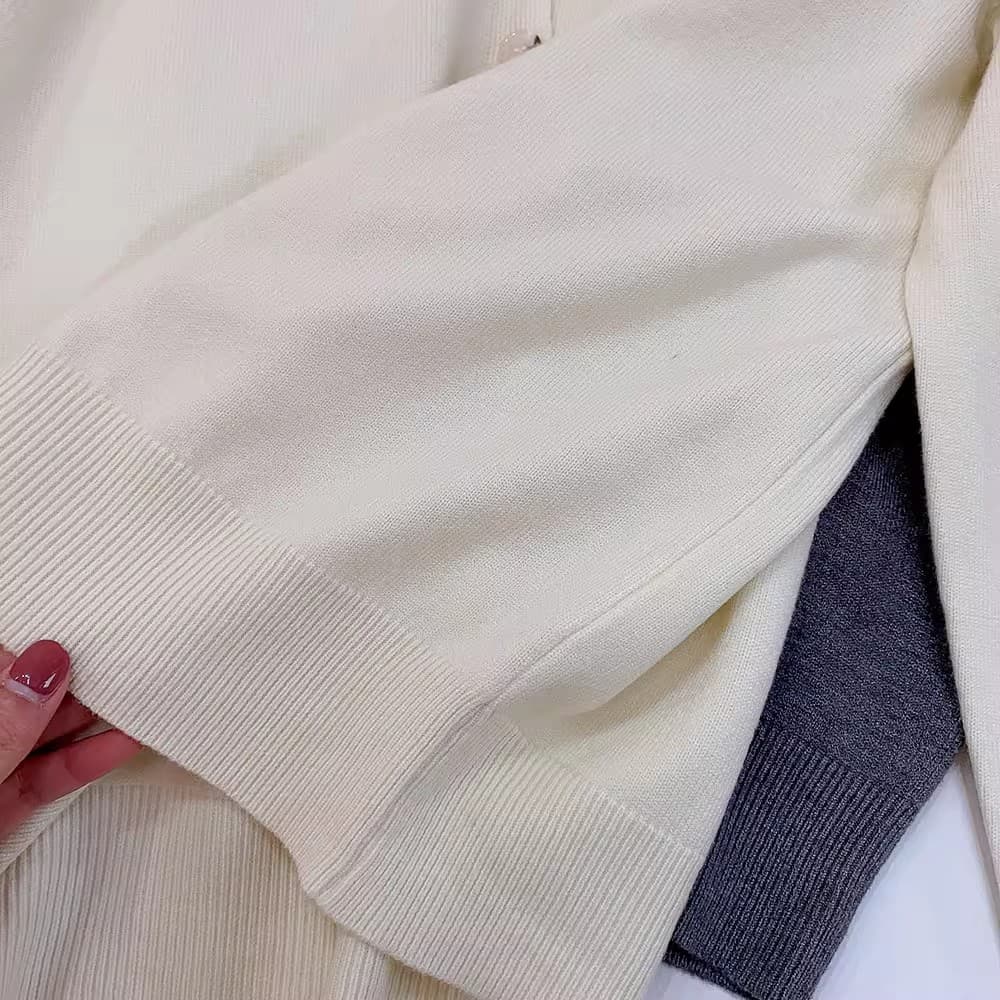 작은 곰 자수 고급 캐주얼 다용도 니트 스웨터 가을 겨울 얇은 스타일 라운드 넥 긴팔 만화 오픈 가디건 여성 코트 상세 이미지 18