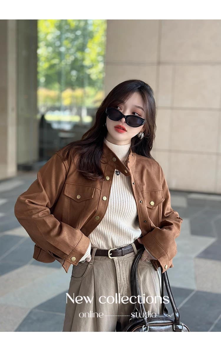 안개 안개 블루 스웨터 털이 있고 두꺼운 기본 셔츠 여성 가을 겨울 2025 새로운 반하이넥 인사이드 가져 가라. 겨울 착용 잡아라. 의류 상세 이미지 30