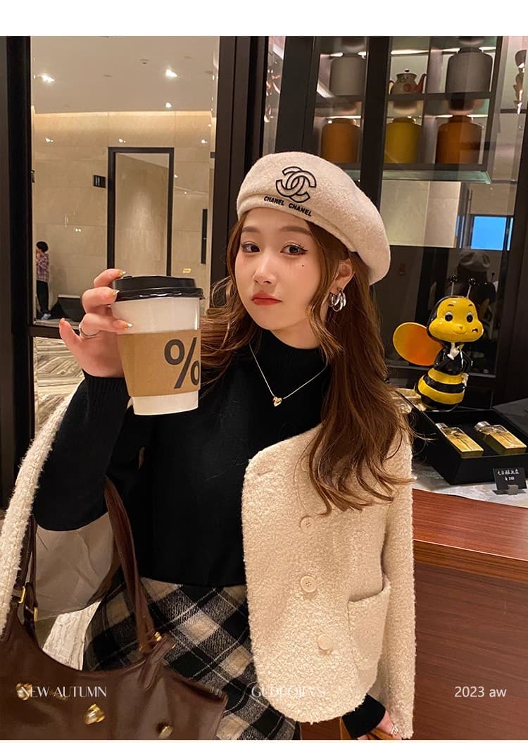 안개 안개 블루 스웨터 털이 있고 두꺼운 기본 셔츠 여성 가을 겨울 2025 새로운 반하이넥 인사이드 가져 가라. 겨울 착용 잡아라. 의류 상세 이미지 39