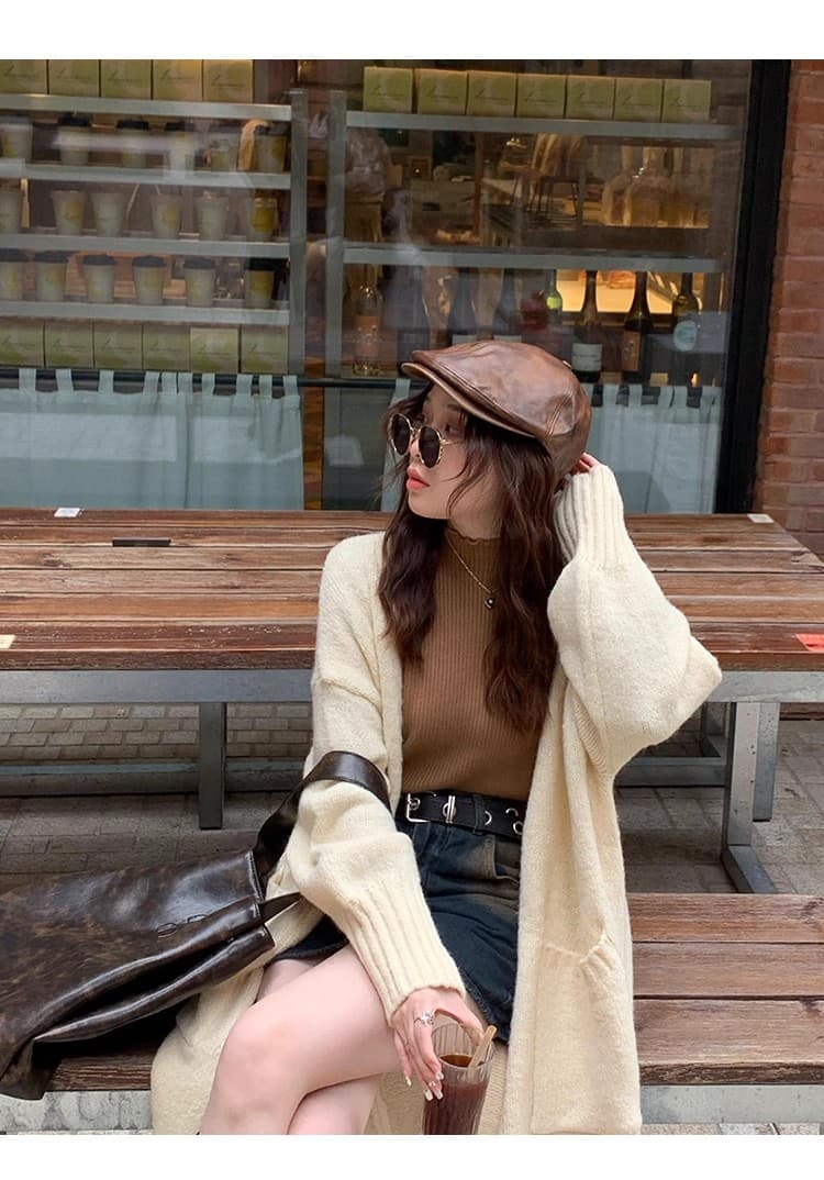핑크색 스웨터 여자 겨울 털이 있고 두꺼운 하나 플러시 인사이드 가져 가라. 반하이넥 기본 셔츠 동북 특별 두꺼움 니트 맨위 상세 이미지 38