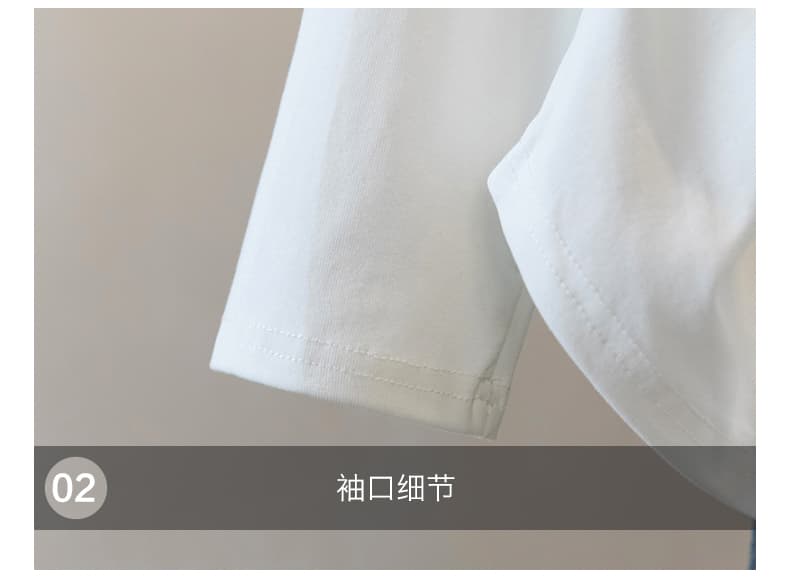 실사 빅 사이즈 여성 의류 새로운 한국 스타일 지방 mm Chic 미니멀리즘 작은 심장 기계 불규칙 홀로우 아웃 긴팔 티셔츠 맨위 상세 이미지 5