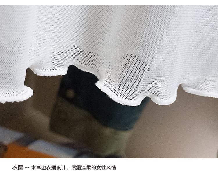 실사 정가 가을 새로운 지방 mm 캐주얼 인사이드 가져 가라. 연령 감소 반하이넥 긍정적 인 어깨 만나는 레이스 셔츠 맨위 상세 이미지 23