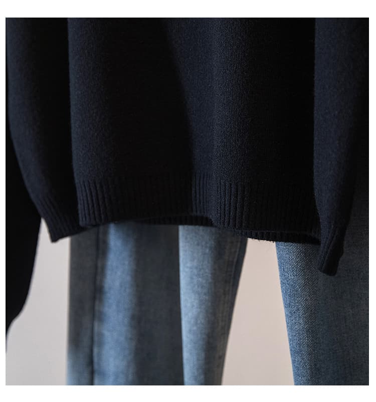 실사 빅 사이즈 여성 의류 가을 겨울 새로운 한 부서 풀오버 니트 스웨터 외국 가스 연령 감소 루즈핏 만나는 맨위 상세 이미지 24
