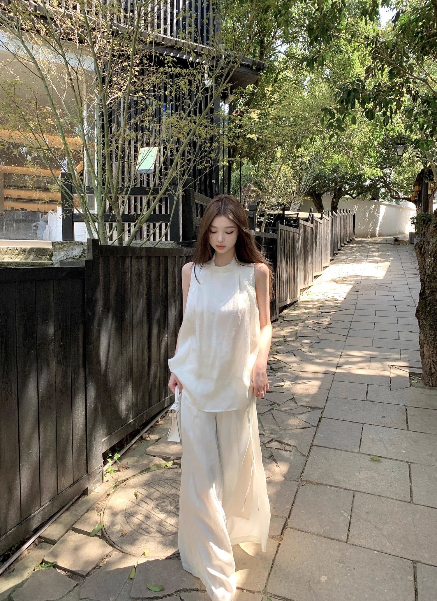 여름 아름다운 캐주얼 세트 품격 에이즈 환자 투피스 세트 ootd 착용 가져 가라. 여름 고급 센스 2025 슈퍼 화재 새로운 상세 이미지 2