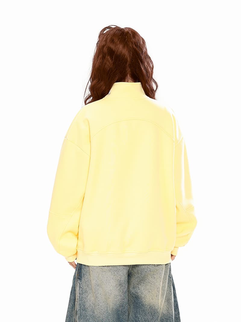 실사 빅 사이즈 여성 의류 200 kg 긴팔 티셔츠 후드티 2025 지퍼 카디건 코트 가을 루즈핏 스탠드 칼라 맨위 상세 이미지 9