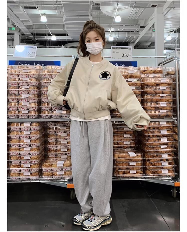 아메리칸 레트로 야구 유니폼 여성 코트 2026 가을 새로운 디자인 센스 루즈핏 캐주얼 다용도 작은 키 재킷 상세 이미지 4