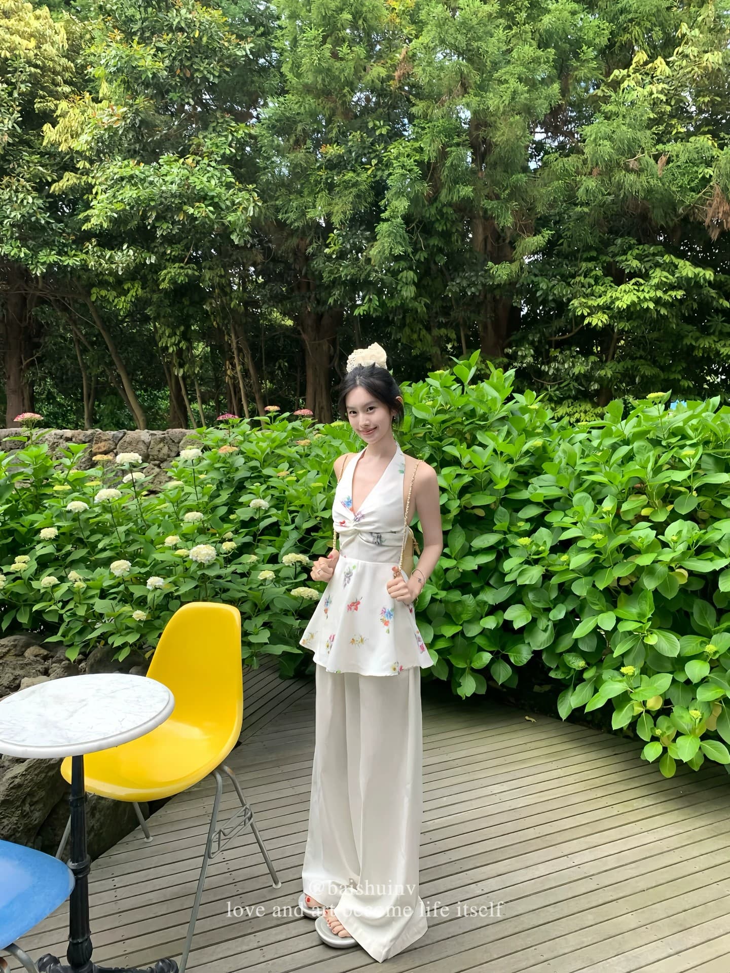 행침 목 백리스 시폰 셔츠 여성 2026 여름 부드러운 품격 휴가 바람 몸매 가꾸기 Chic 맨위 상세 이미지 11