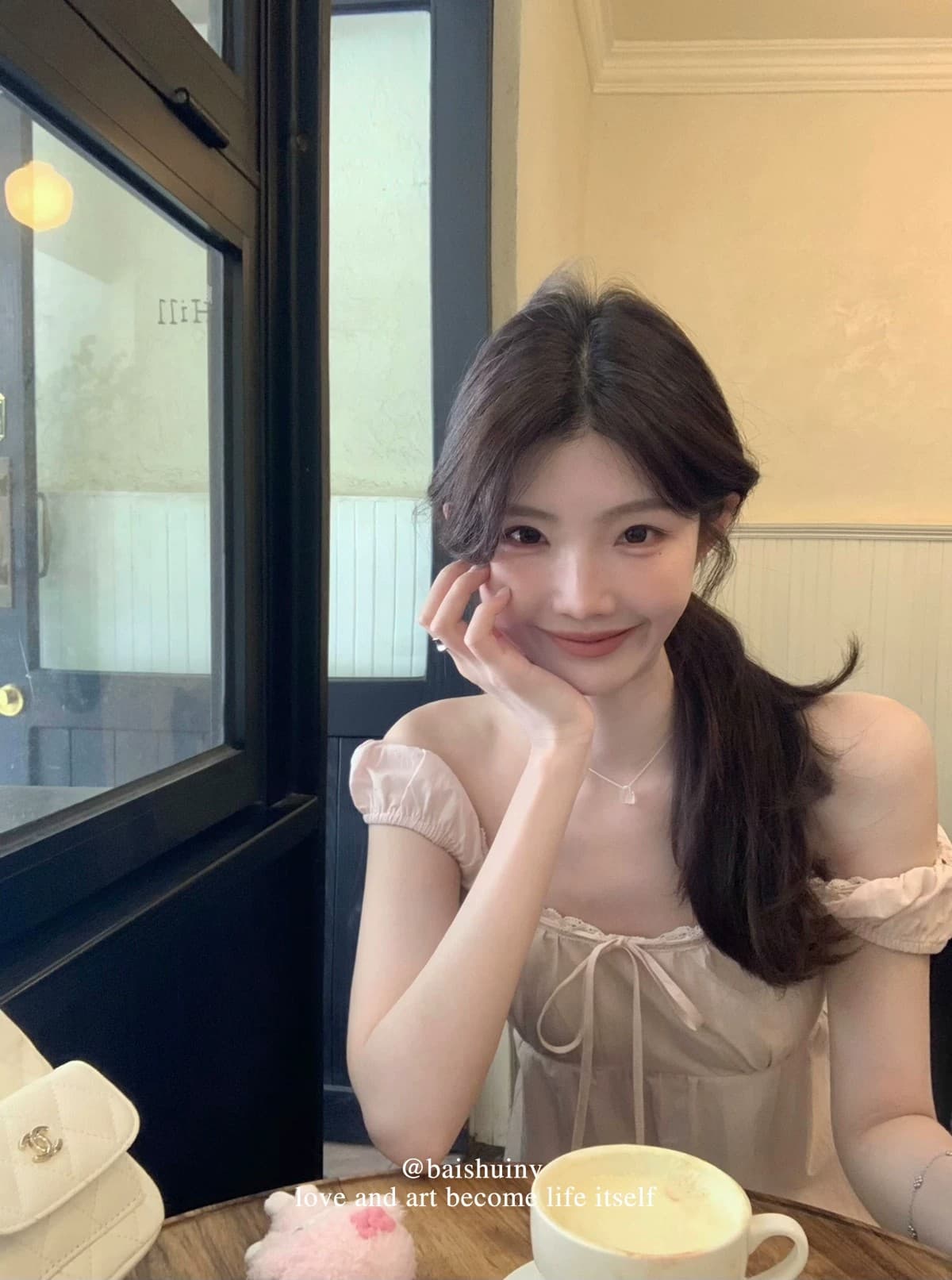 오프숄더 시폰 셔츠 여성 여름 디자인 센스 작은 대중 프랑스식 품격 루즈핏 맨위 상세 이미지 19