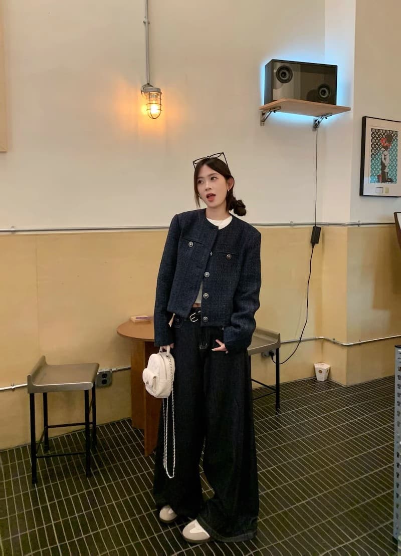 경관 그림 원본 원단 2026 이른 가을 작은 샤넬 스타일 쇼트 스타일 재킷 품격 한 부서 명문 여성 맨위 상세 이미지 7