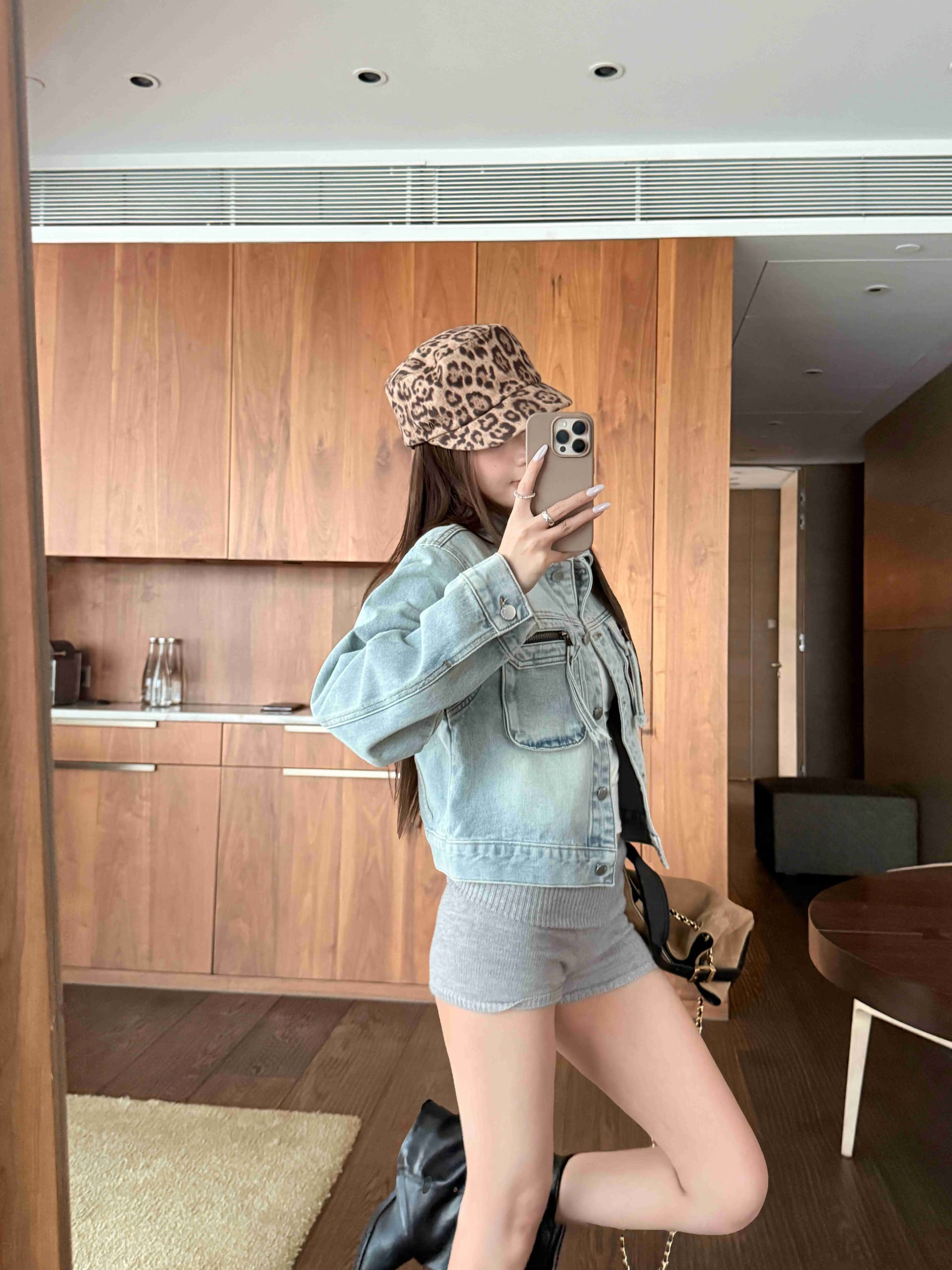 실사 워싱 블루 레트로 노스탤지어 데님 맨위 3 차원 주머니 트렌디 잘 생긴 짧은 외투 상세 이미지 17