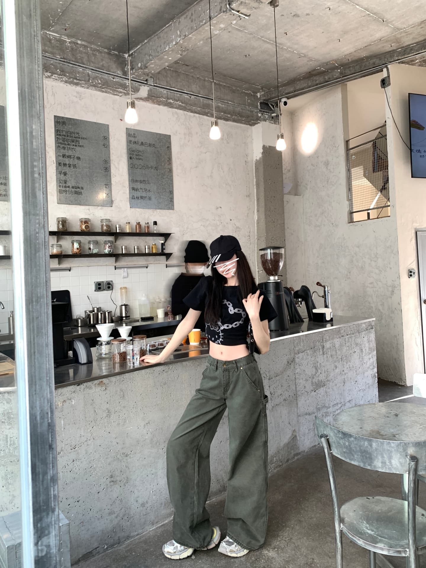 열세 개 품질 로우 웨이스트 루즈핏 도루 센스 캐주얼 워크웨어 넓은 다리 청바지 상세 이미지 13