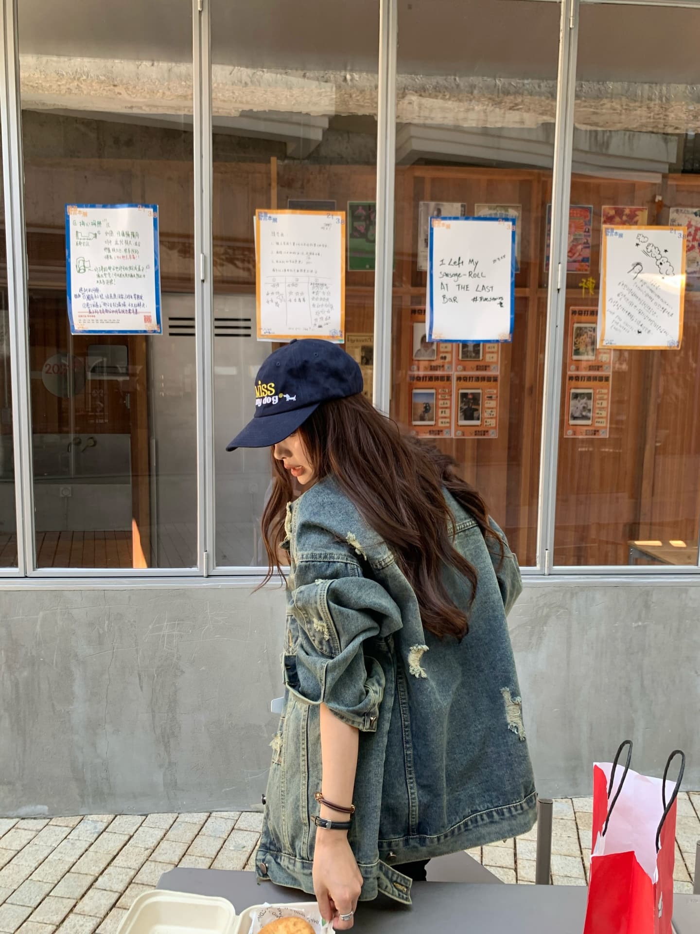 실사 아메리칸 찢어진 부분 데님 루즈핏 악당 잘 생긴 다용도 재킷 상세 이미지 4
