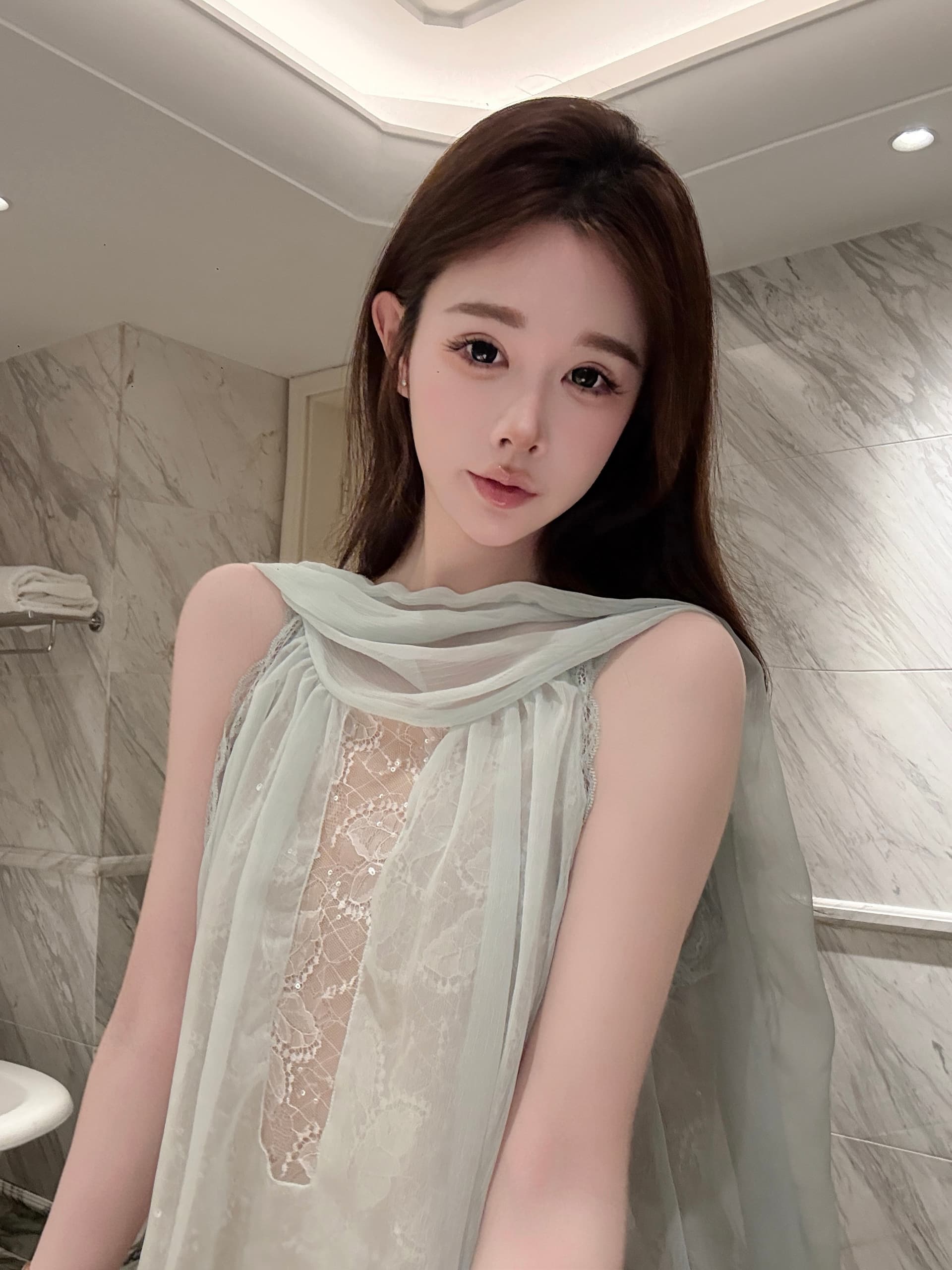 실사 정가 프랑스식 순수한 욕망 바람 품격 민소매 맨위 달콤함 레이스 안감 패치워크 리본 칼라 쉬폰 블라우스 상세 이미지 3